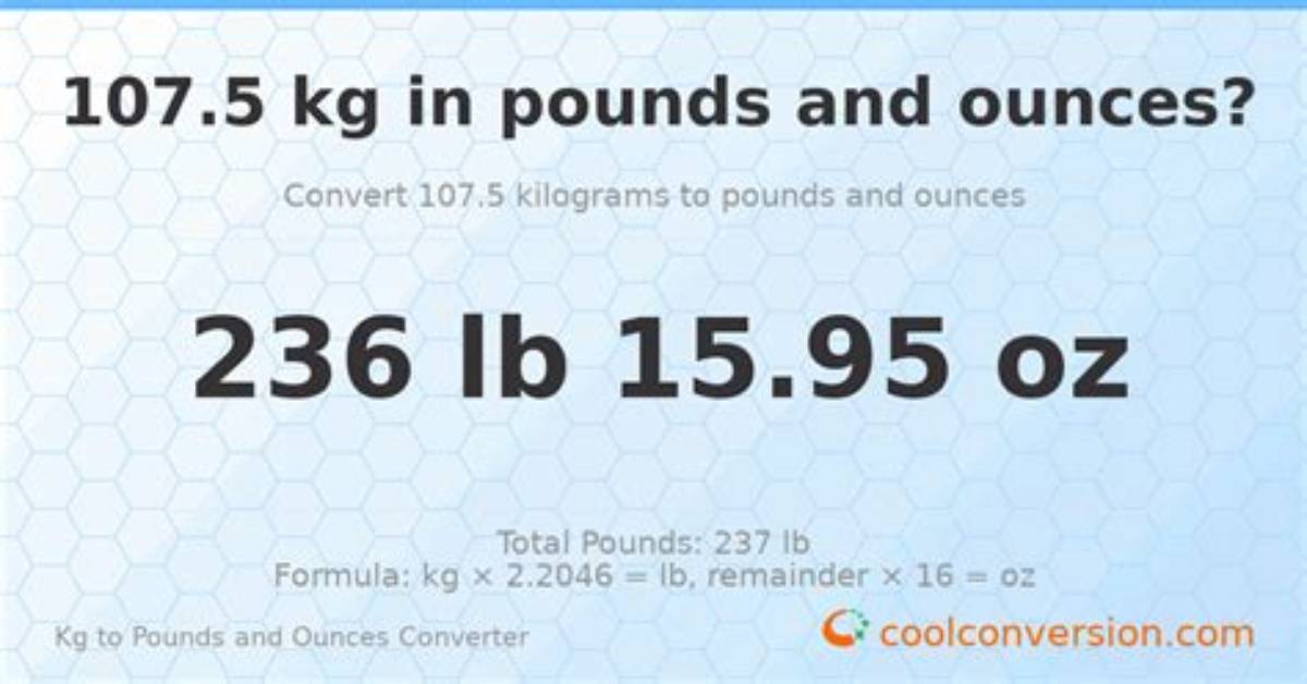 107.5 Kg: Get the Facts!