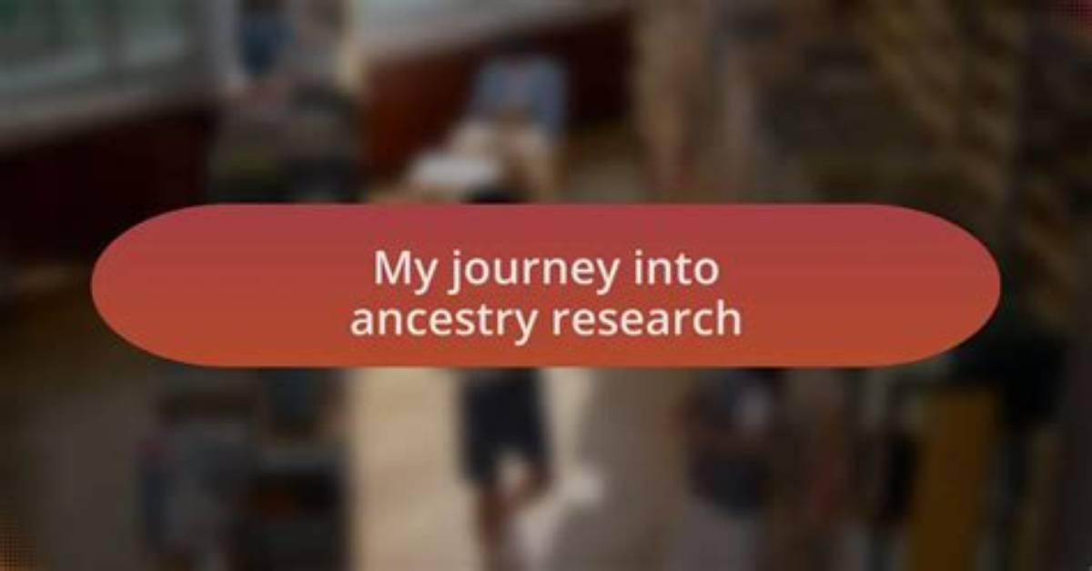 A Journey into Her Ancestry