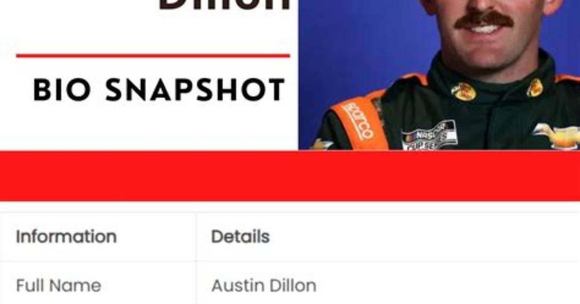 Austin Dillon Height, Weight, Net Worth, Age, Birthday, Wikipedia, Who, Nationality, Biography
