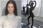 Bella Hadid Wears Crystal-Covered Nude Catsuit in Behind-the-Scenes Swarovski Pics — See Her Look!