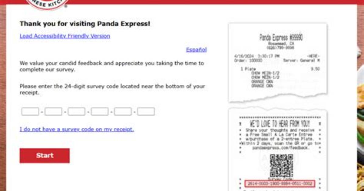 Complete Panda Express Feedback Survey - Earn Rewards!