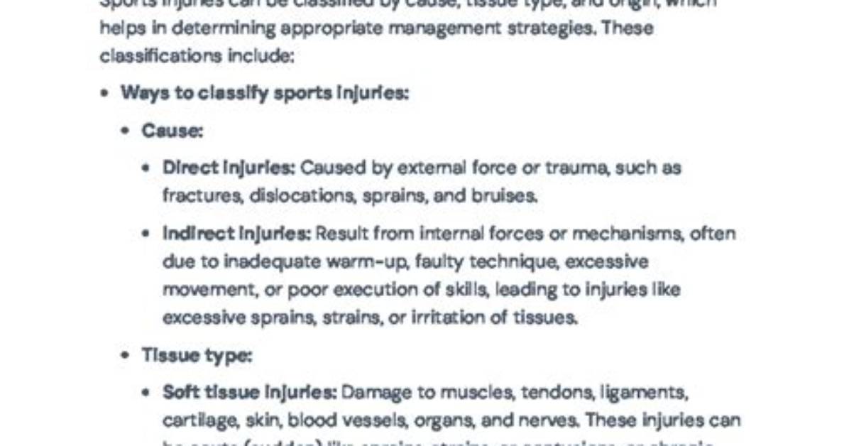 Comprehensive Guide to Non-Football Injuries and Illnesses