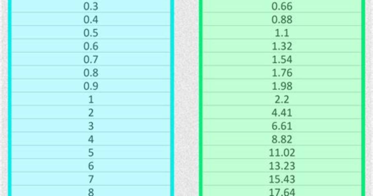 Convert 2.93 Kilograms to Pounds Quickly and Easily