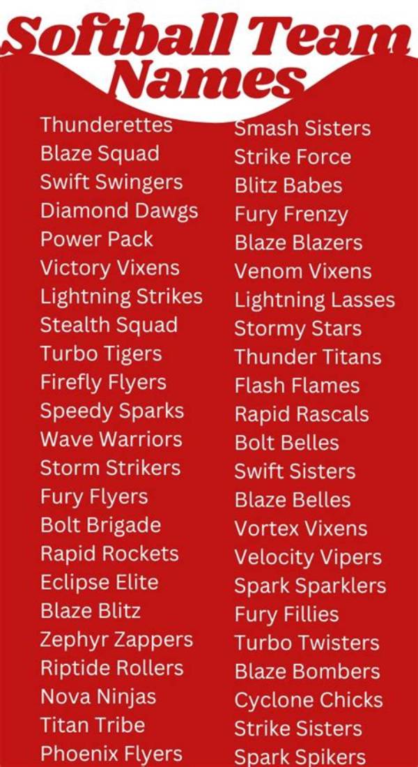 Creative and Fun Softball Team Names to Inspire Your Squad