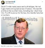 David Trimble Death from an Illness, Twitter Floods with Tribute Post
