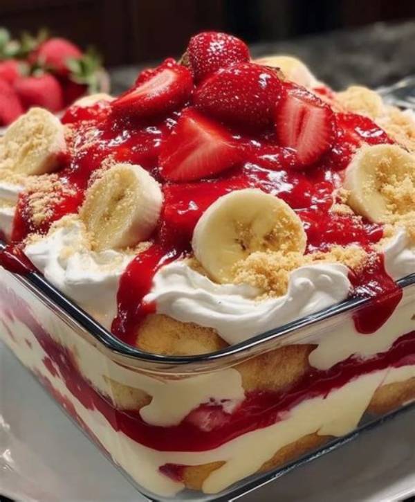 Delightful Banana Strawberry Pudding: a Sweet Symphony of Flavors