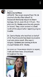 Dr. Carrie Madej Plane Crash and Its Implications