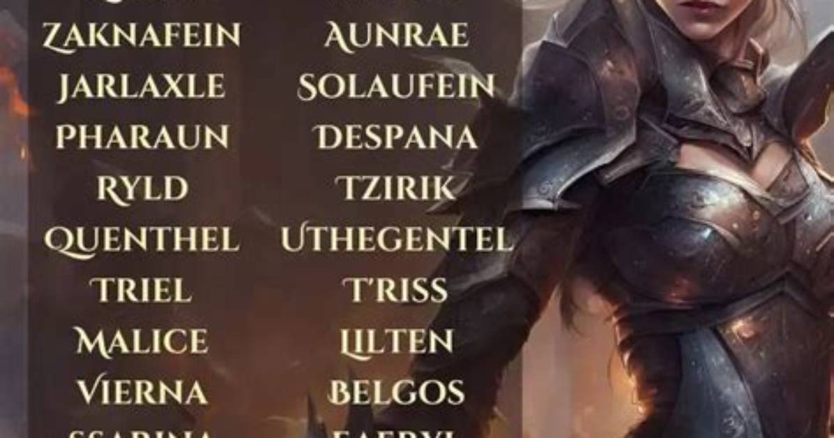 Drow Names: Exploring the Dark Elegance of the Underdark