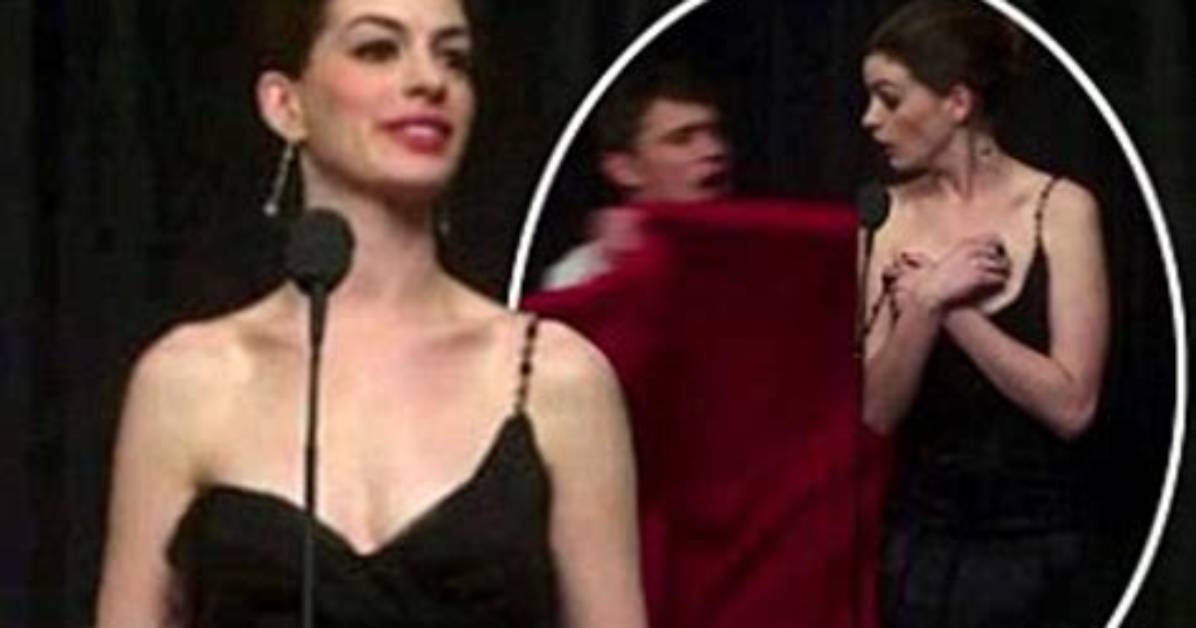Embarrassing! Anne Hathaway's Wardrobe Malfunctions Caught on Camera