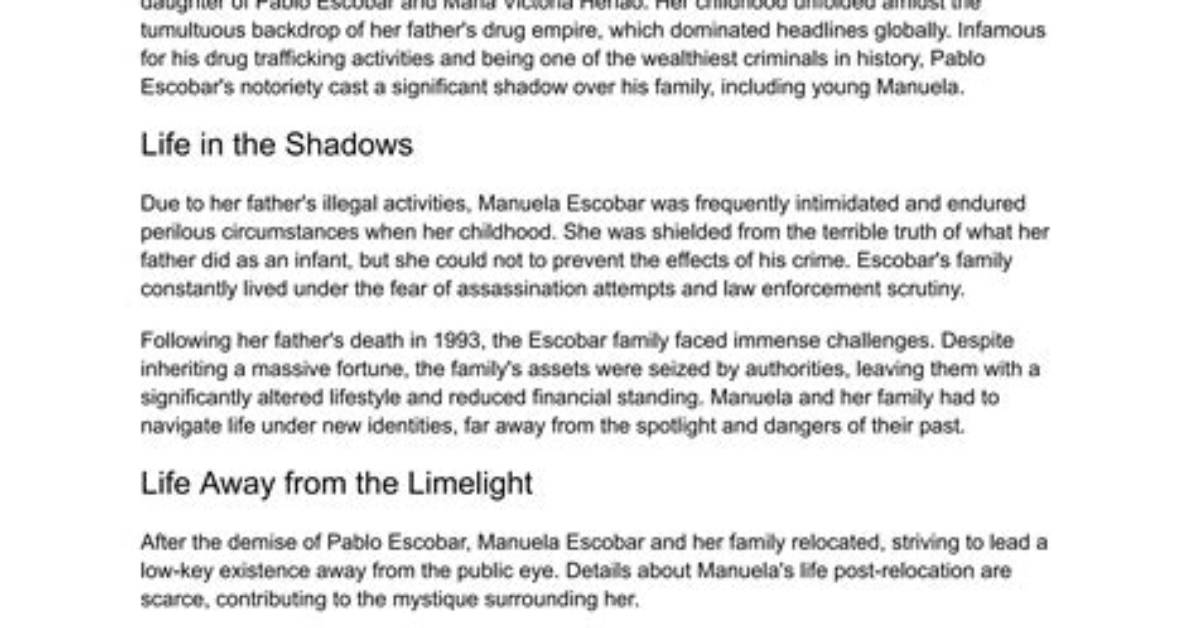 Escobar: the Enigmatic Legacy of a Notorious Figure