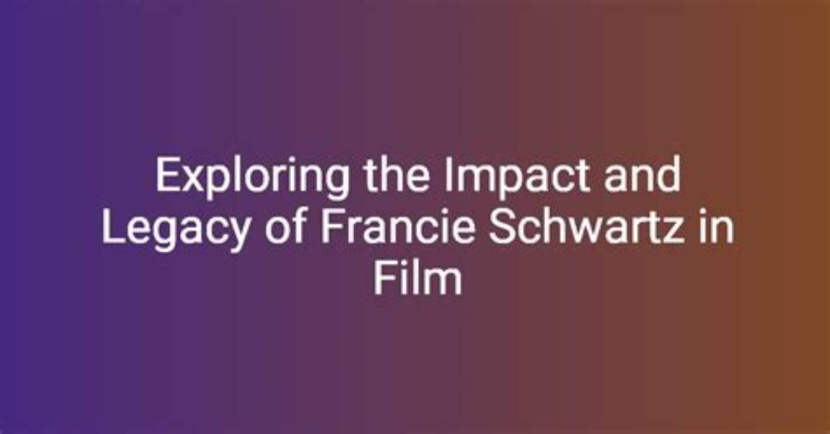 Exploring the Life and Legacy of Francie Frane
