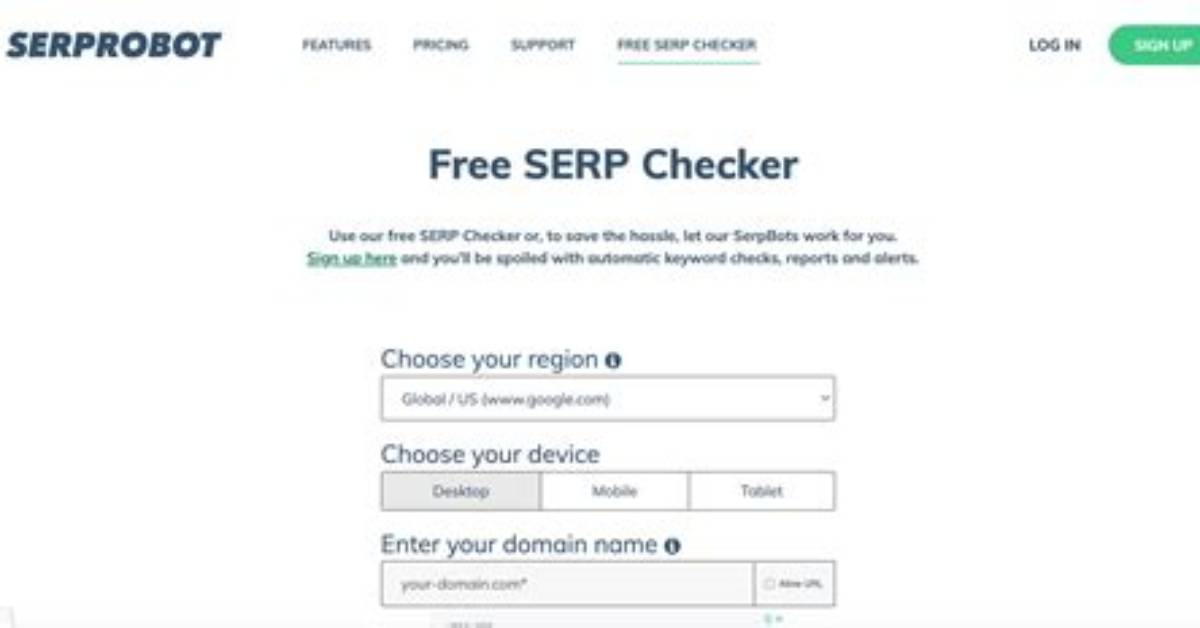 Free Serp Rank Checker Tool