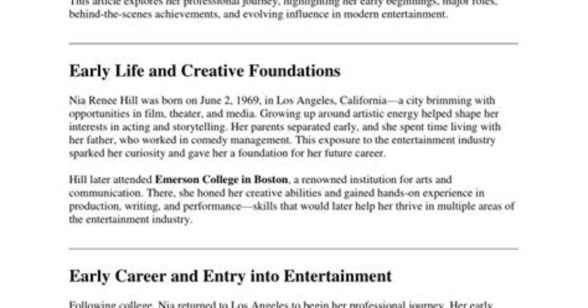 Her Multifaceted Career and Inspiring Impact