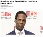 How Did Quentin Oliver Lee Die? Broadway Actor and Opera Singer Cause of Death Revealed