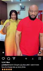 Judy Austin Hypes Self as Yul Edochie Returns to Her in Enugu
