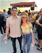 Kat Timpf and Cameron Friscia