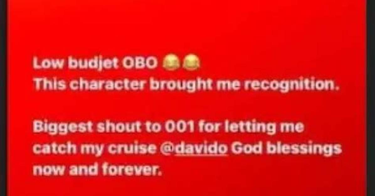 “Low Budget Obo, This Character Brought Me Recognition” Comedian Nasboi Opens up on His Fame Through Davido