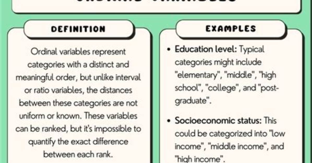 Master the Nuances of Ordinal Variables: a Comprehensive Guide