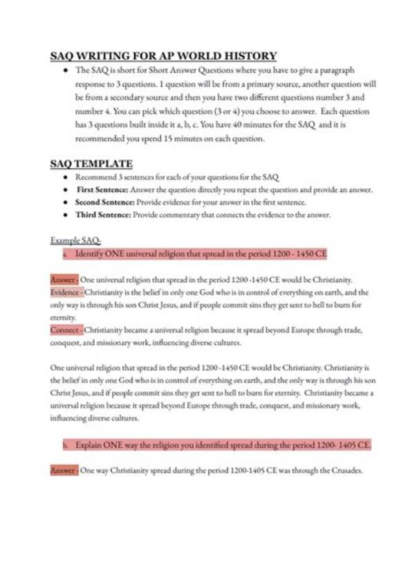 Mastering Ap World Saq Predictions: Your Guide to Success