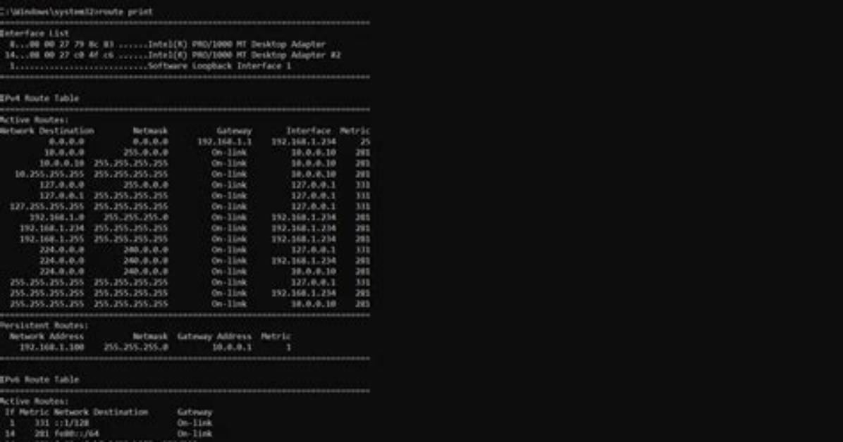 Mastering the Command: Show Routing Table Windows