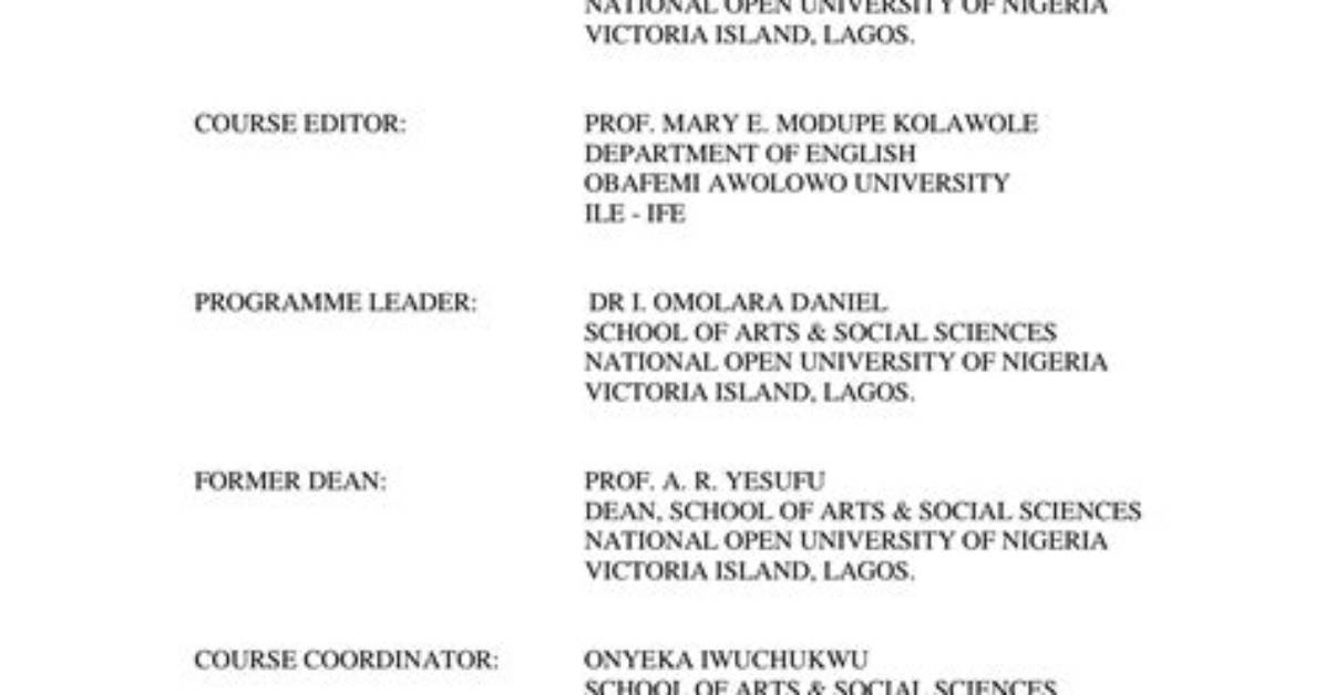 Nasraui Ebana: a Guide to Nigerian Literature's Icon