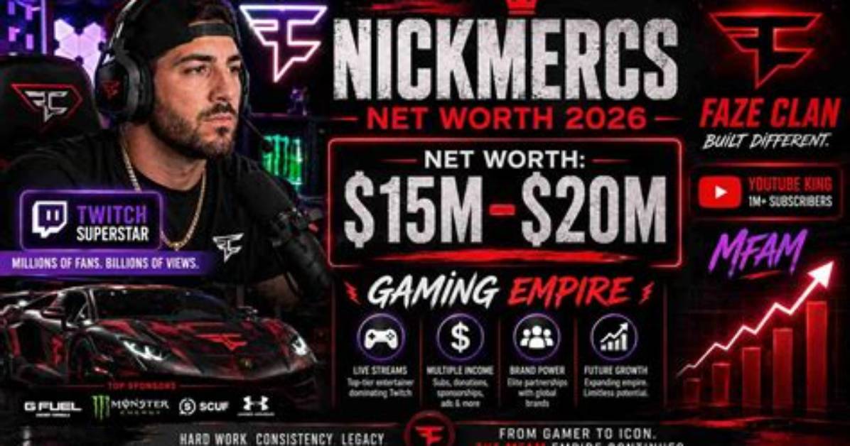 Nickmercs' Eye-Popping Net Worth: Unveiling the Fortune of a Gaming Giant