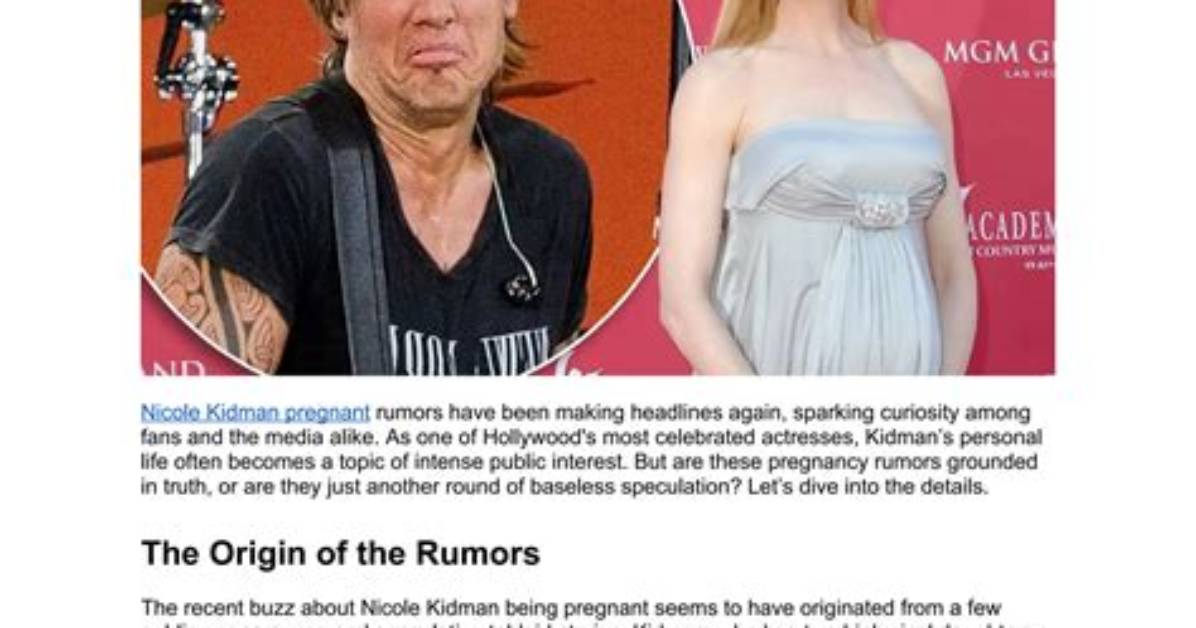 Pregnancy Rumors and Unraveling the Truth