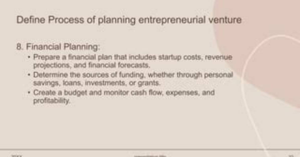 Projections, Investments, and Entrepreneurial Prowess