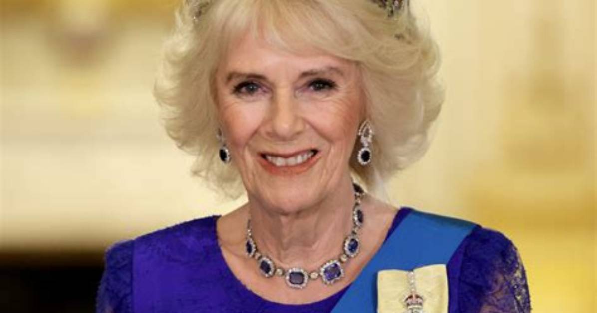 Queen Camilla Wears Queen Elizabeth’s Sapphire Tiara for First State Banquet of King Charles’ Reign
