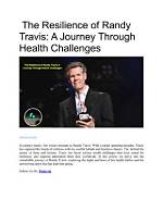 Randy Travis: a Journey Through Illness and Resilience