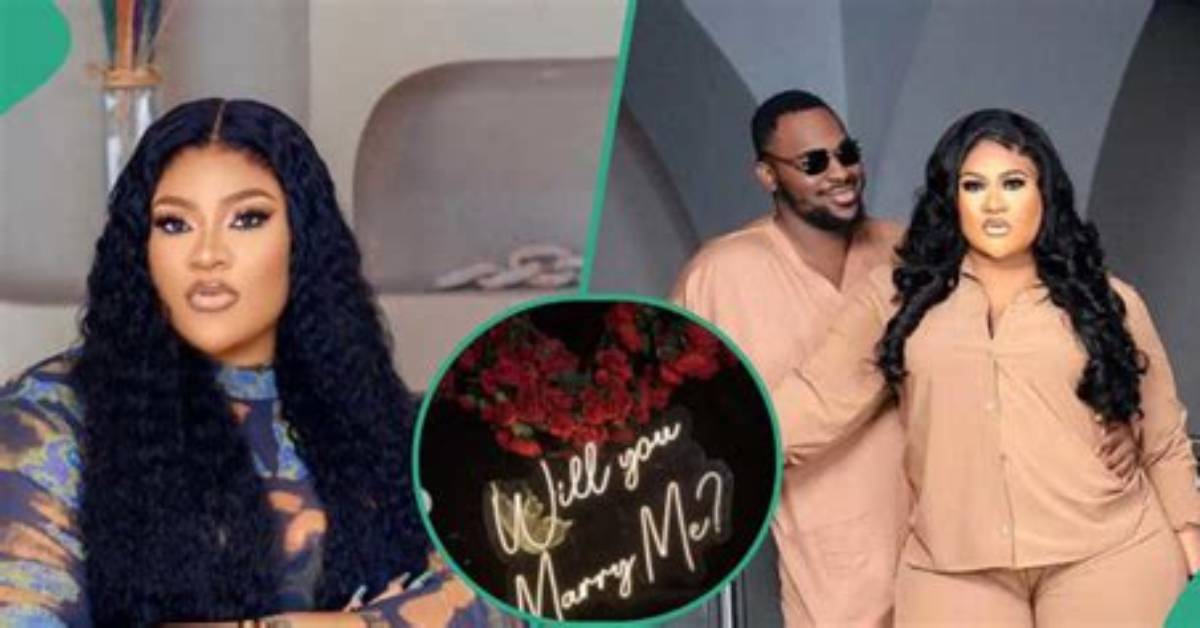 Reactions as Nkechi Blessing Meets Her Ex-Boyfriend’s Brother-in-Law