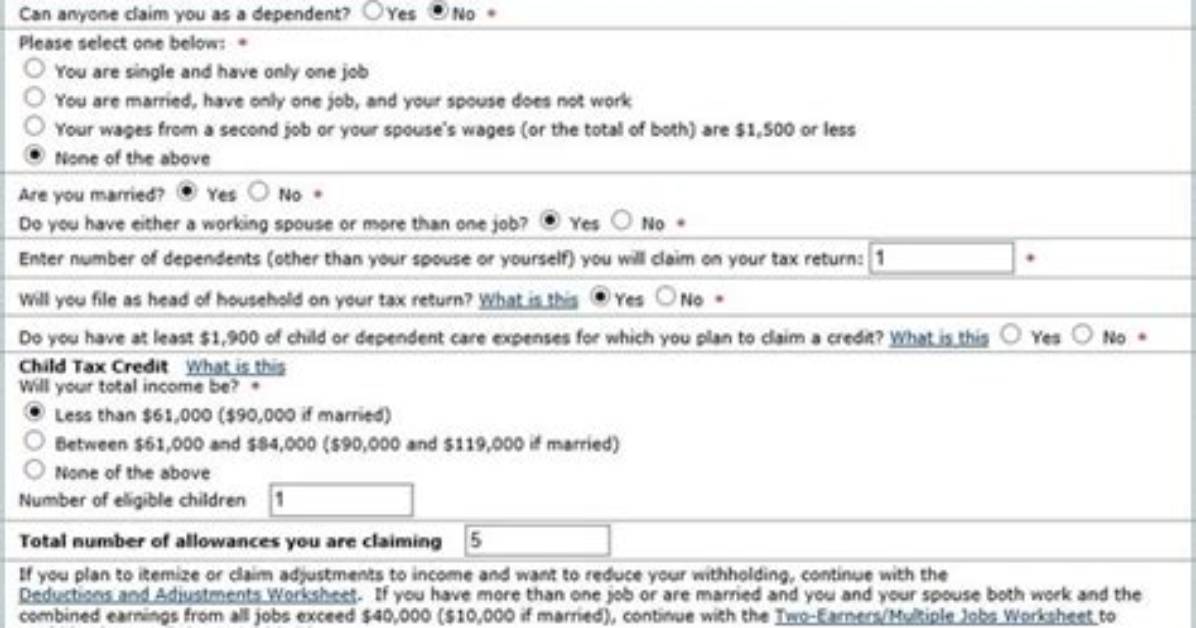 The Number of Allowances You Need: a Guide