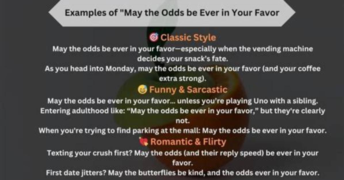 The Odds Are Dramatically in Your Favor