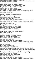 Top Fantasy Mariah Lyrics | with Prefix and Suffix
