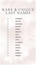 Uncommon Last Names: Embracing the Quirky and Unique