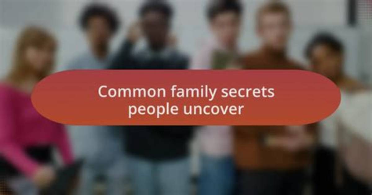 Uncover Hidden Connections and Family Secrets