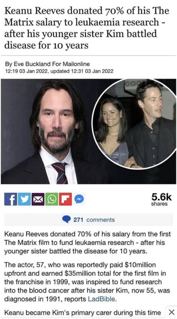 Uncovering the Mystery of Keanu Reeves Disease