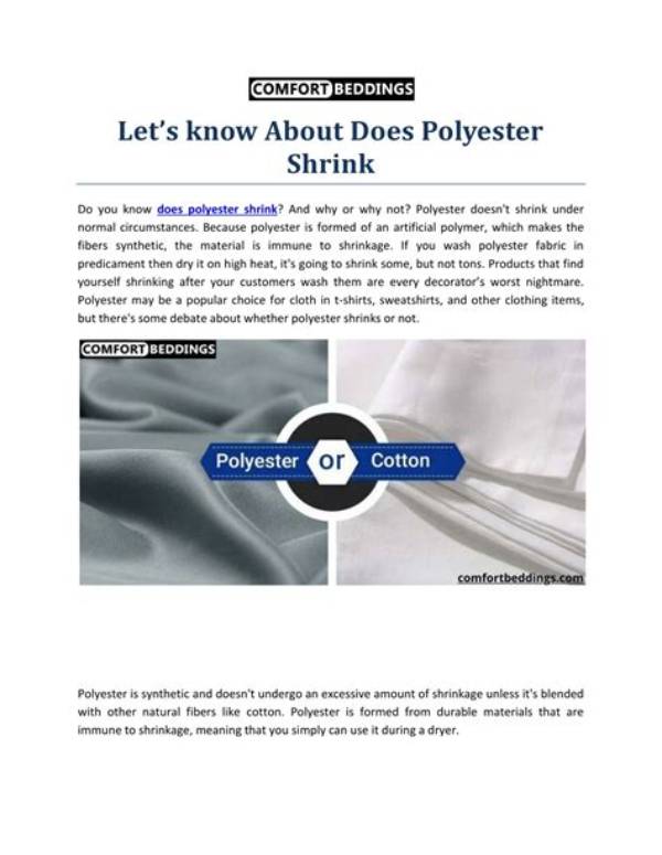 Understanding Polyester: Does Polyester Shrink in the Wash?