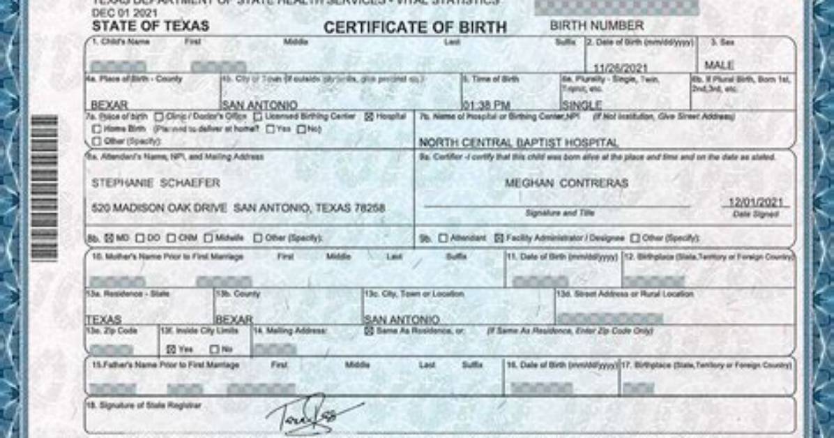 Understanding the Texas Birth Certificate Document Number