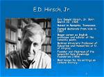 Unlocking Insights with E. D. Hirsch