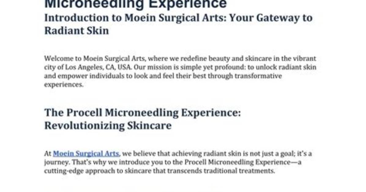 Unlocking Radiant Skin: the Microneedling Experience in Watertown, Sd