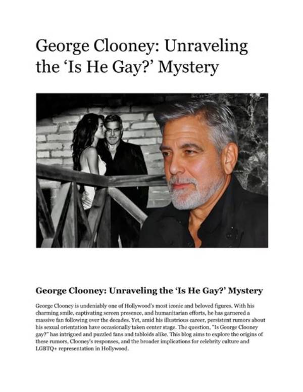 Unraveling the Rich Tapestry of George Clooney's Heritage