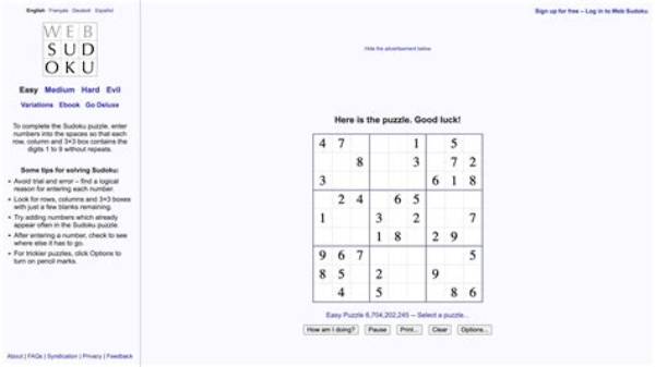 Unraveling the World of Websudoku: a Puzzle Lover's Paradise