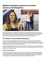 Unveiling Madison Bergmann: a Journey Through Passion and Creativity